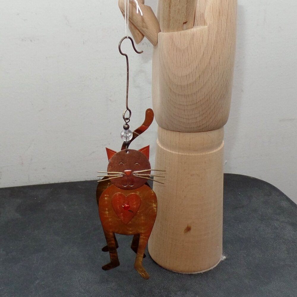 Super Cool Mixed Metal Hanging Cat Ornament shipper39 shipper39 (3